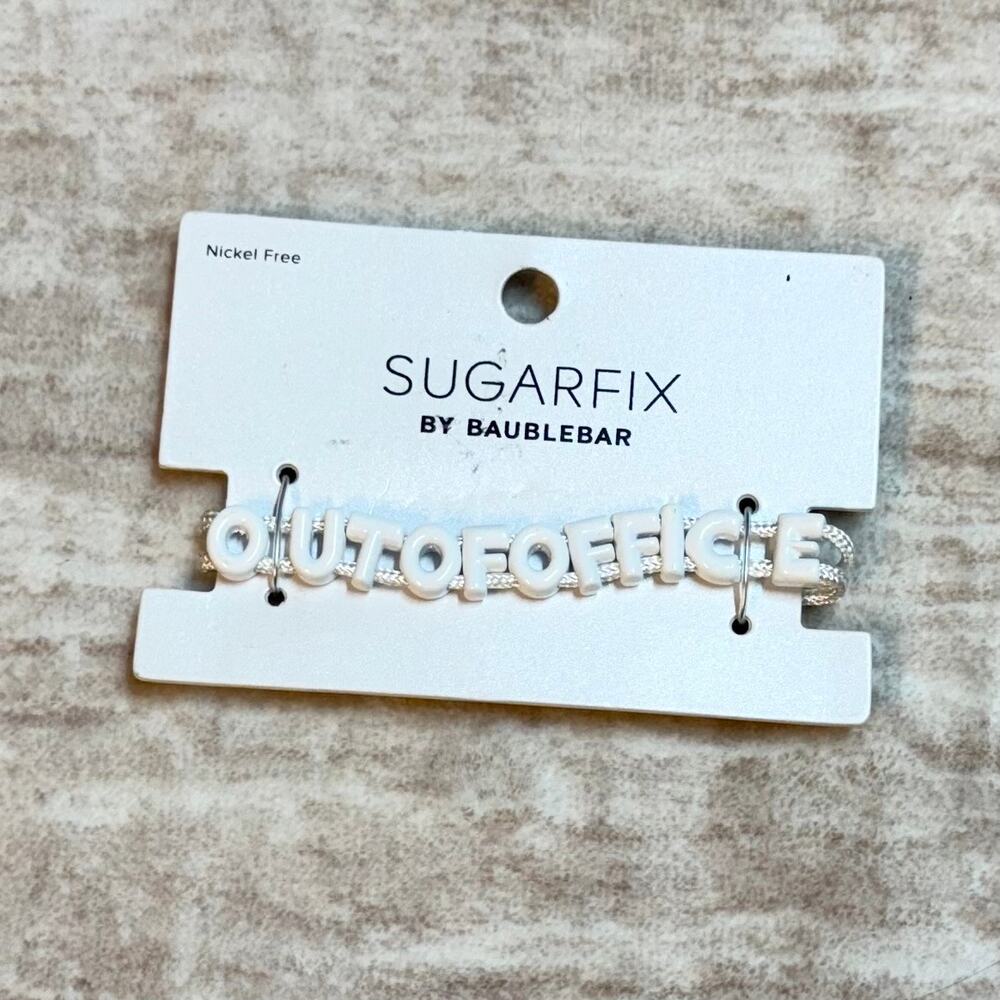 SugarFix by Baublebar White Out of Office Adjustable Rope Bracelet Nickel Free